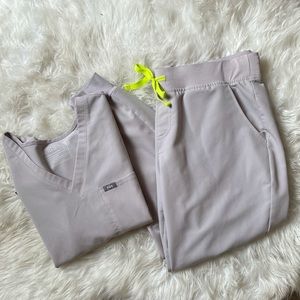 FIGS Slate Zamora Joggers & Caterina Scrub Set